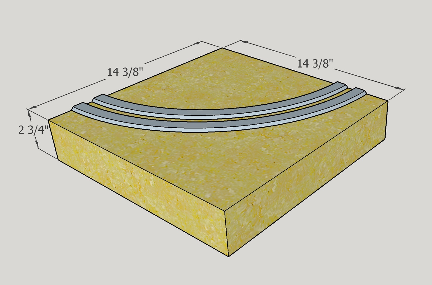 T-TRAK Outside Corner Module, 14 3/8in (365.1 mm) wide