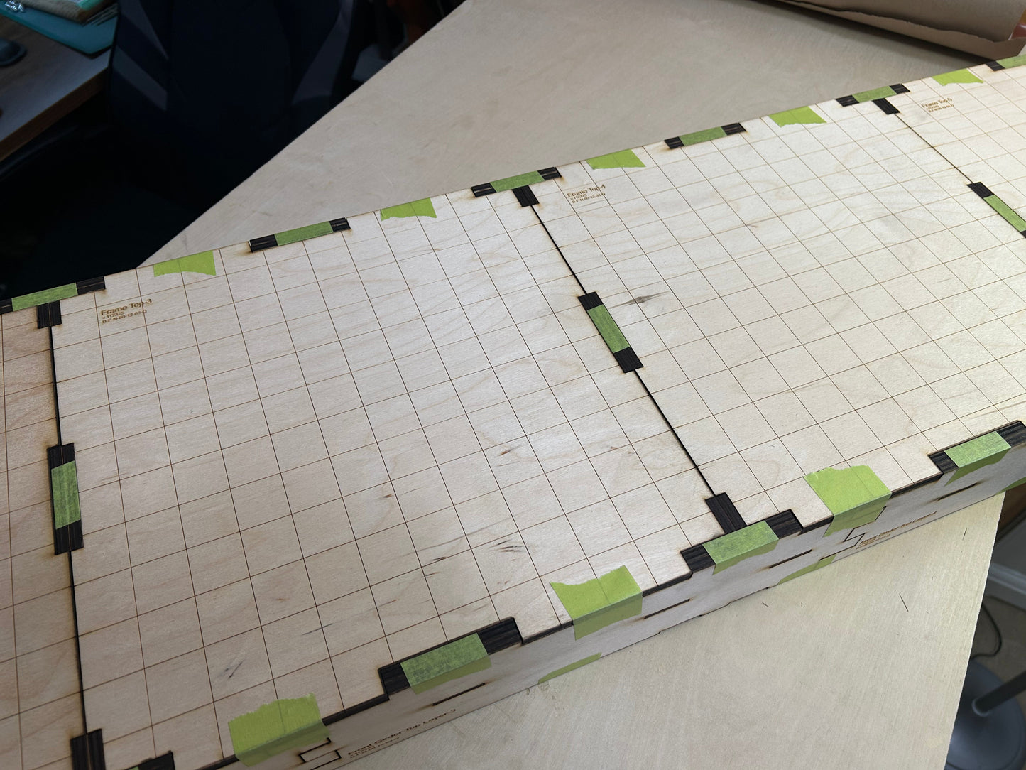 During assembly of  benchwork frames, it's always a good idea to dry fit first.