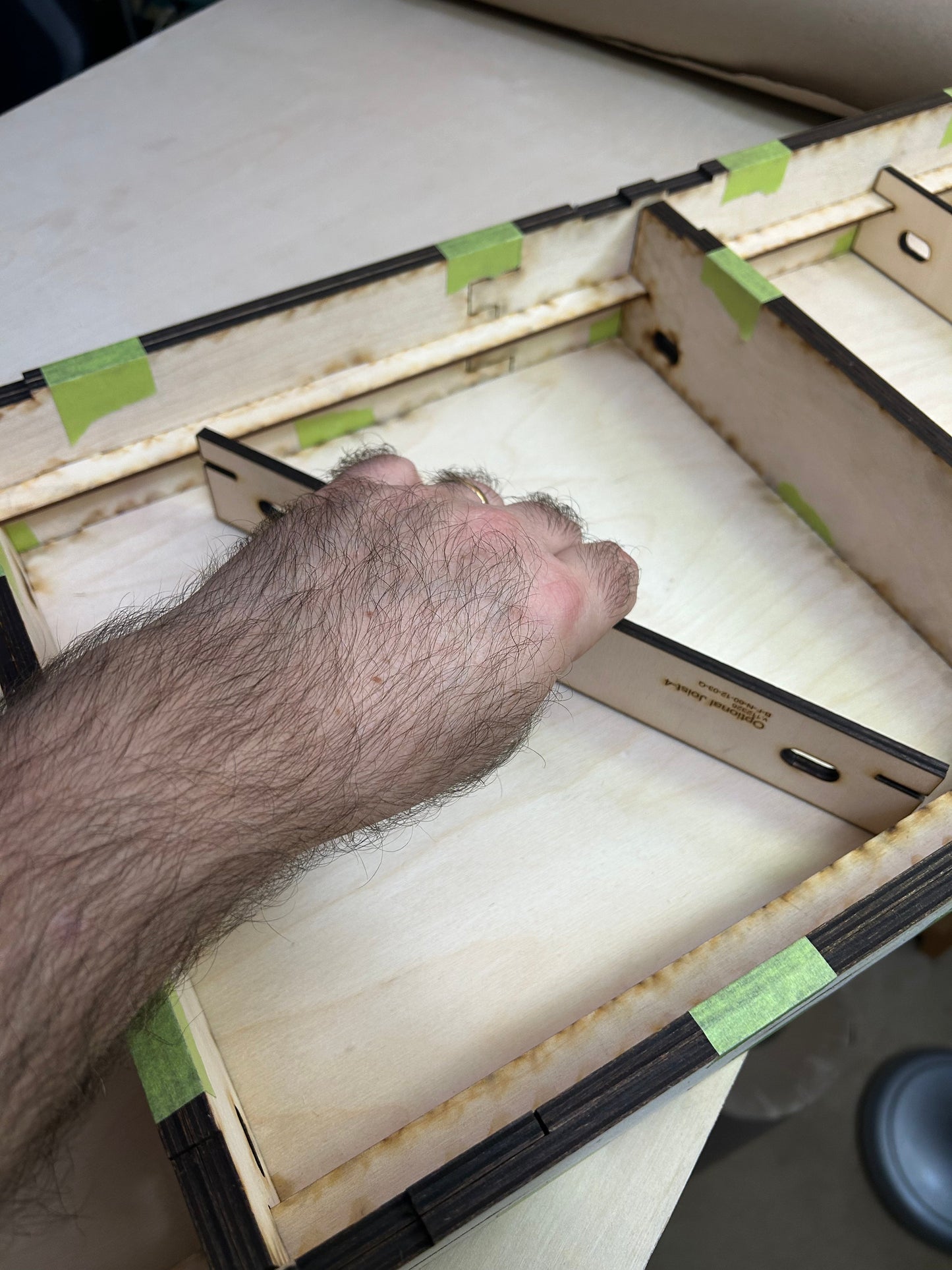 Easy to add joists at any position, just twist into place and secure with glue.