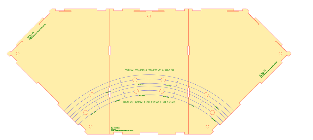 T-TRAK Inside Corner Module, Angled Edges