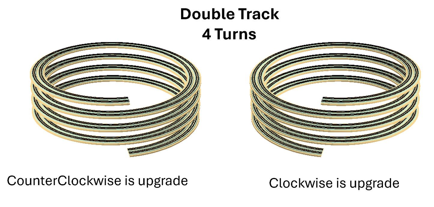 KitHelix™ N scale, 2 track, 16.0"/3.00%, 18.0"/2.67%, 4 turns