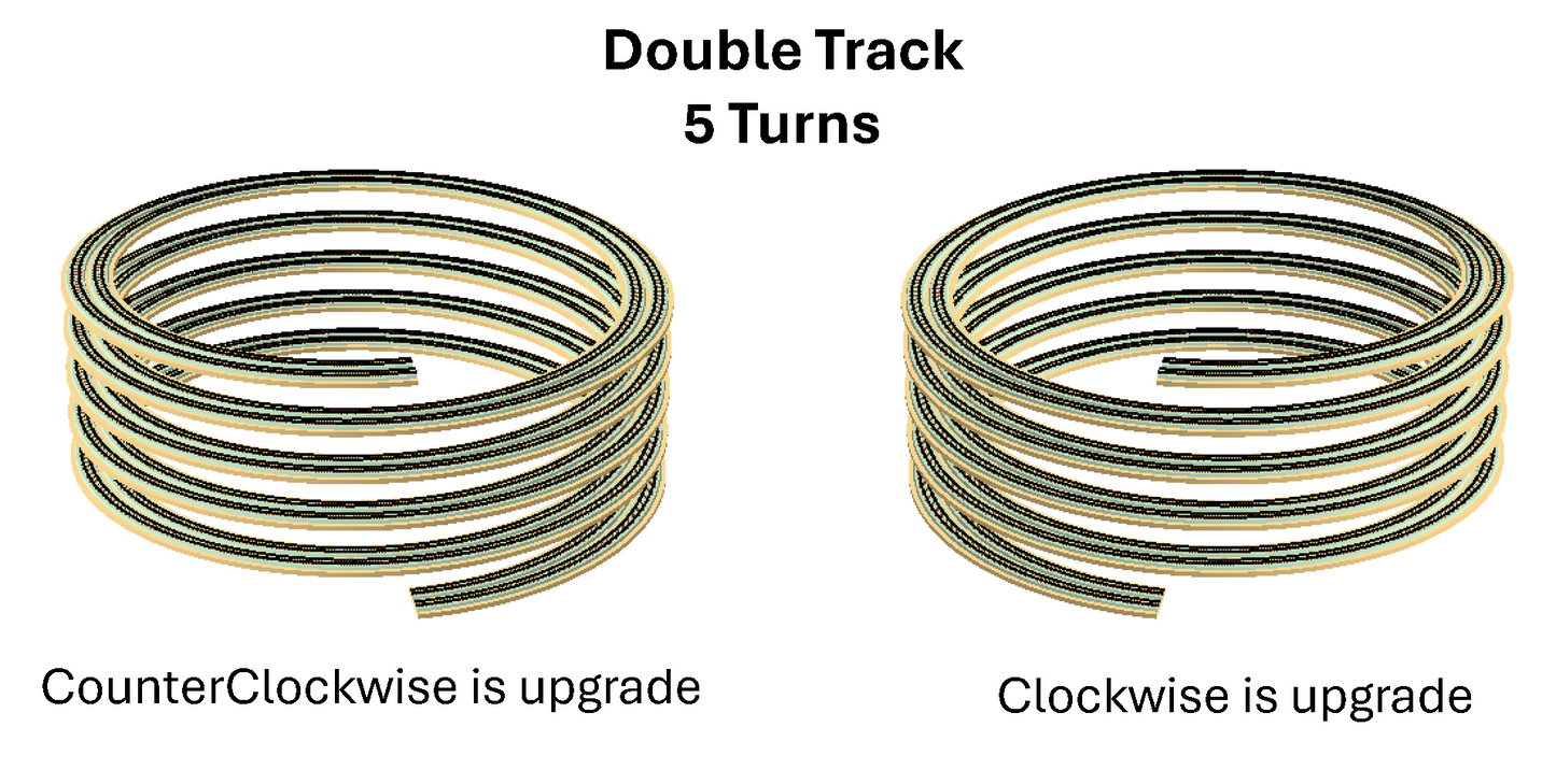 KitHelix™ N scale, 2 track, 21.5"/2.50%, 23.5"/2.29%, 5 turns