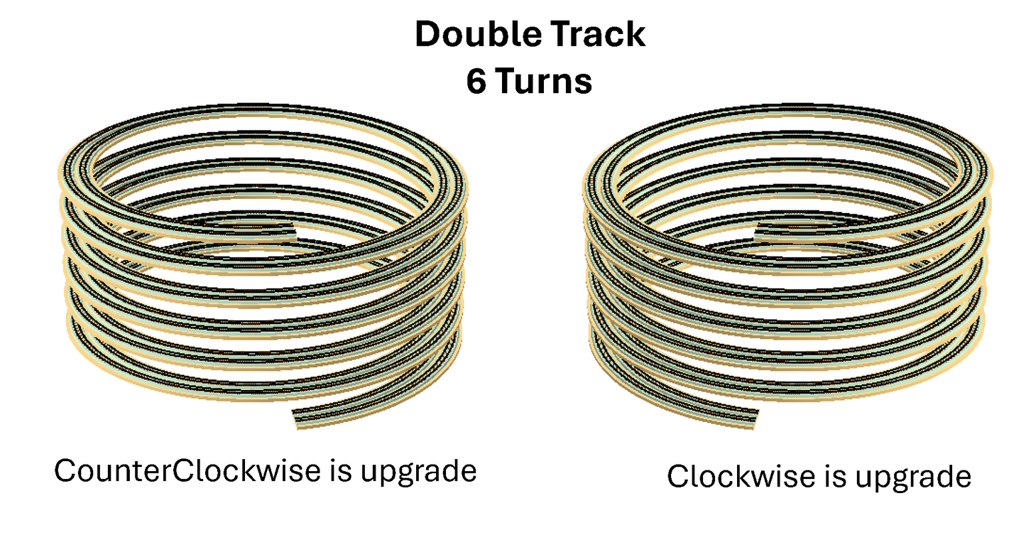 KitHelix™ N scale, 2 track, 20.0"/2.70%, 22.0"/2.45%, 6 turns