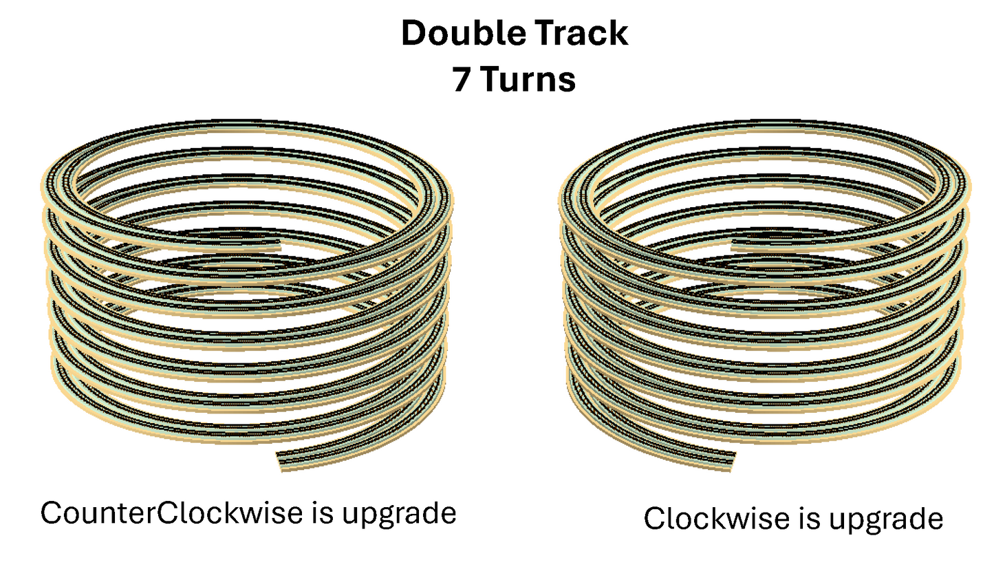 KitHelix™ N scale, 2 track, 24.0"/2.90%, 26.0"/2.68%, 7 turns