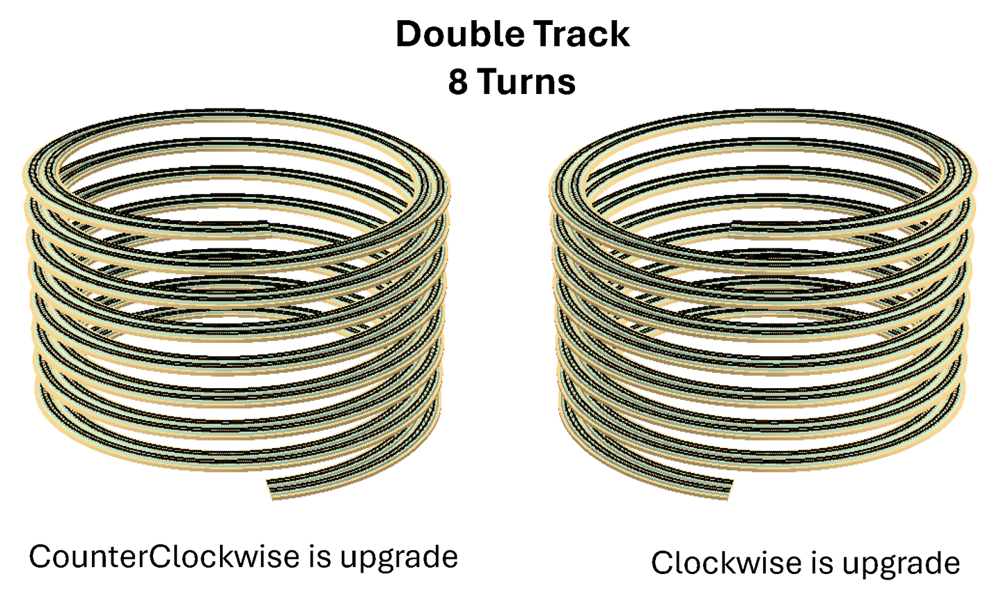 KitHelix™ N scale, 2 track, 24.0"/2.40%, 26.0"/2.22%, 8 turns