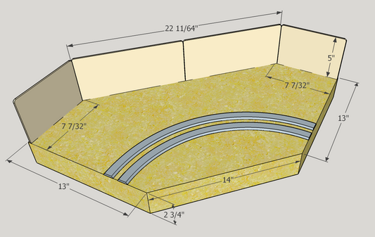 T-TRAK Inside Corner Module, Angled Edges